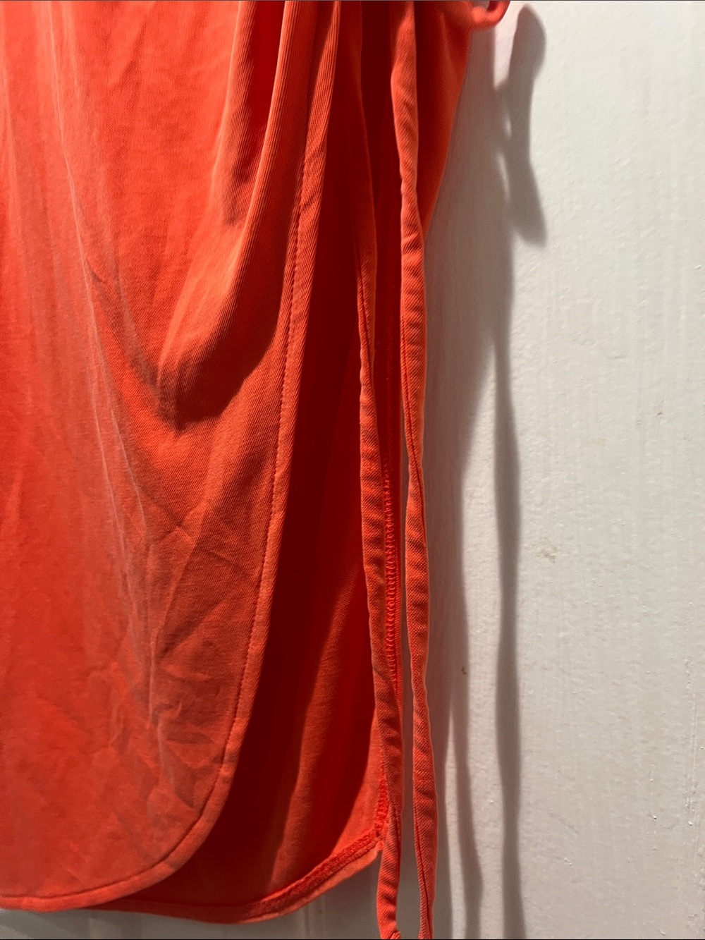 Open Edit Ruched Side-Tie Skirt in Vibrant Orange - Picture 5 of 8